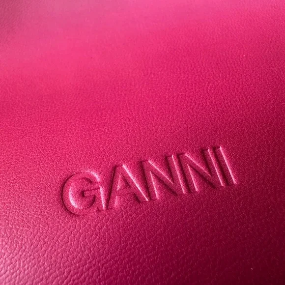 NWT GANNI Bou Bag Mini Gradient in Hot Pink Leather Crossbody - Picture 12 of 16
